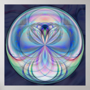 Clarity Mandala - Fractal Artworkプリント ポスター