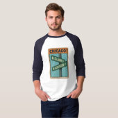ClarkとAddison Basic 3/4スリーブTシャツ Tシャツ (正面フル)