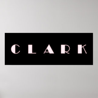 CLARKアルファベットレター名アート ポスター