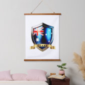 Clark Australia National Heritage Shield 吊り下げ型タペストリー (寝室)