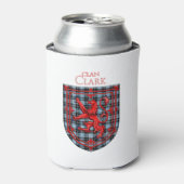Clark Tartan Scottish Plaid Lion Rampant 缶クーラー (缶正面)