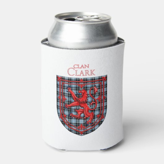Clark Tartan Scottish Plaid Lion Rampant 缶クーラー (缶正面)