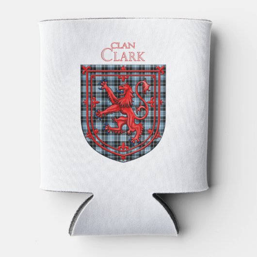 Clark Tartan Scottish Plaid Lion Rampant 缶クーラー (正面)