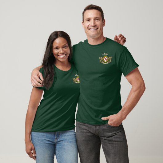 Clarke Irish Shield & Griffins Personalized Tシャツ (ユニセックス)
