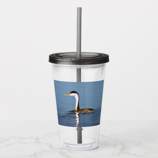 Clark's Grebe'絵画s - Bird Artオリジナル アクリルタンブラー (正面)