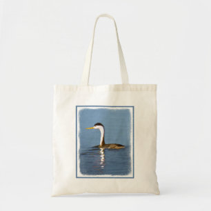Clark's Grebe'絵画s - Bird Artオリジナル トートバッグ