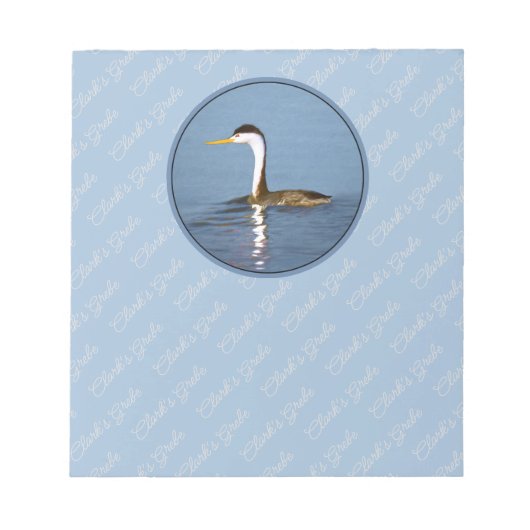 Clark's Grebe'絵画s - Bird Artオリジナル ノートパッド (正面)