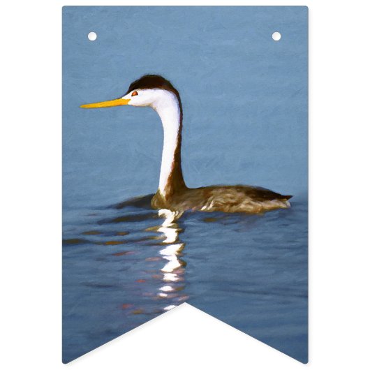 Clark's Grebe'絵画s - Bird Artオリジナル バンティングフラッグ (第1の旗)