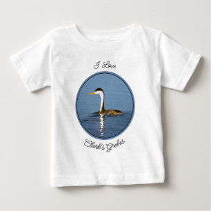 Clark's Grebe'絵画s - Bird Artオリジナル ベビーTシャツ