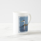 Clark's Grebe'絵画s - Bird Artオリジナル ボーンチャイナマグカップ (正面右)