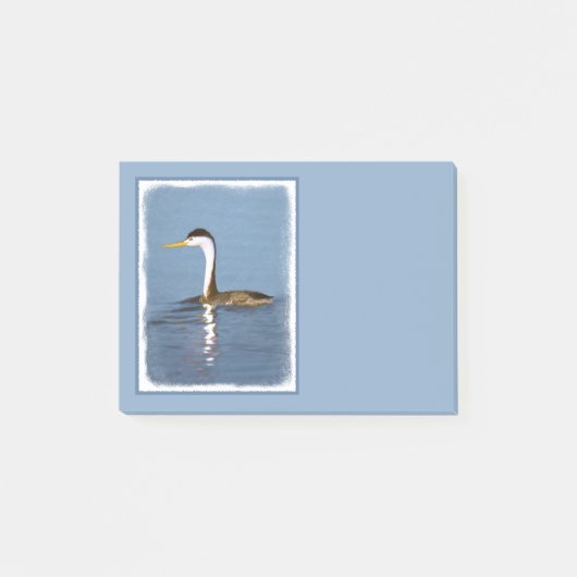 Clark's Grebe'絵画s - Bird Artオリジナル ポストイット (正面)