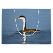Clark's Grebe'絵画s - Bird Artオリジナル ラージペーパーバッグ (正面)