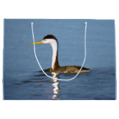 Clark's Grebe'絵画s - Bird Artオリジナル ラージペーパーバッグ (裏面)