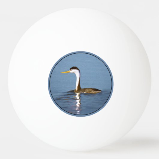 Clark's Grebe'絵画s - Bird Artオリジナル 卓球ボール (正面)