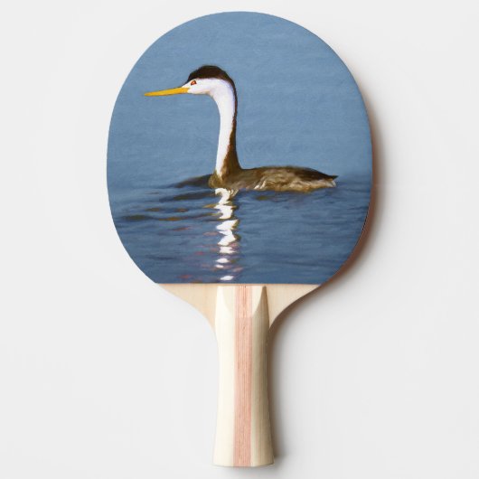 Clark's Grebe'絵画s - Bird Artオリジナル 卓球ラケット (正面)