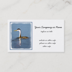 Clark's Grebe'絵画s - Bird Artオリジナル 名刺