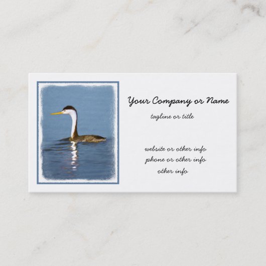 Clark's Grebe'絵画s - Bird Artオリジナル 名刺 (正面)