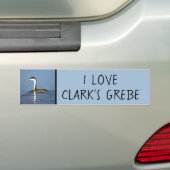 Clark's Grebe Painting - Original Bird Art バンパーステッカー (車上)