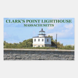 Clark's Point Light house, Massachusetts Stickers 長方形シール