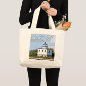 Clark's Point Light house, Massachusetts Tote Bag ラージトートバッグ (正面(商品))