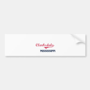 Clarksdaleミシシッピー都市クラシック バンパーステッカー
