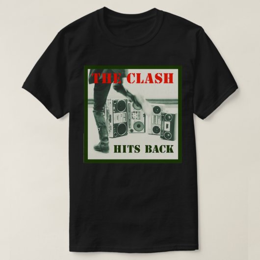 Clash u2013のHits Back Album Tシャツ (デザイン正面)