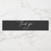 Class モダン Black Thank You ペットボトルラベル (シングルラベル)