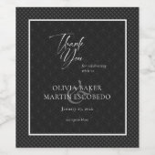 Class モダン Black Thank You ワインラベル (シングルラベル)