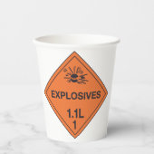 Class 1.1L Explosives Hazard Sign 紙コップ (正面)