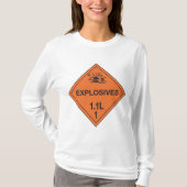 Class 1.1L Explosives Hazard Sign Tシャツ (正面)