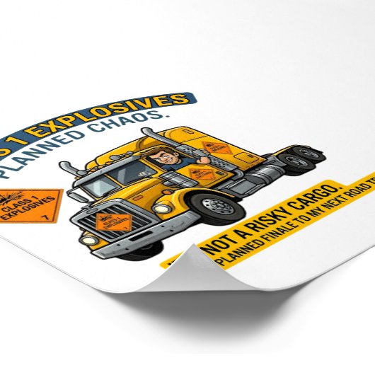 Class 1 Explosives Trucker | ADR digital download ポスター (角)