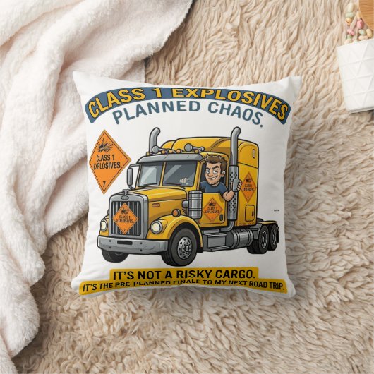 Class 1 Explosives Trucker Gift | Funny ADR Hazard クッション (ブランケット)