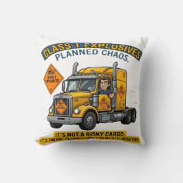 Class 1 Explosives Trucker Gift | Funny ADR Hazard クッション