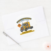Class 1 Explosives Trucker Gift | Funny ADR Hazard ラウンドシール (封筒)