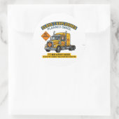 Class 1 Explosives Trucker Gift | Funny ADR Hazard ラウンドシール (バッグ)