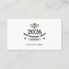 Class 2026 Gold Foil Note Card / Tarjeta Graduado コーリングカード