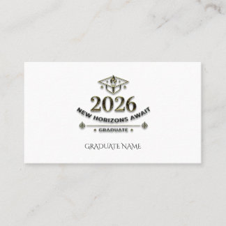 Class 2026 Gold Foil Note Card / Tarjeta Graduado コーリングカード