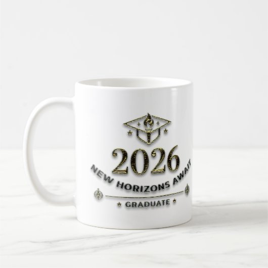 Class 2026 Gold Shield Graduation Mug / Taza 2026 コーヒーマグカップ (左)