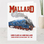Class A4 Mallard - World Fastest Steam Locomotive サンキューカード (正面)