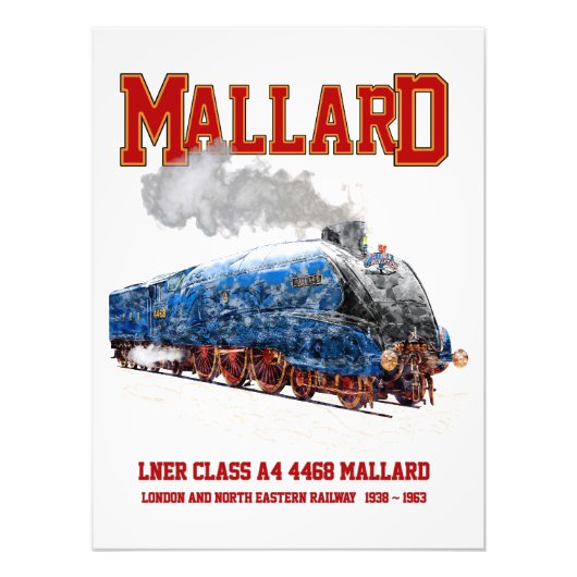 Class A4 Mallard - World Fastest Steam Locomotive フォトプリント (正面)