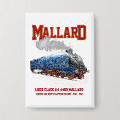 Class A4 Mallard - World Fastest Steam Locomotive 缶バッジ (正面)