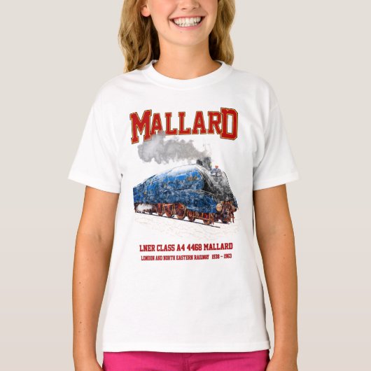 Class A4 Mallard - World Fastest Steam Locomotive Tシャツ (正面)