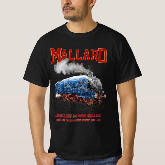 Class A4 Mallard - World Fastest Steam Locomotive Tシャツ (正面)