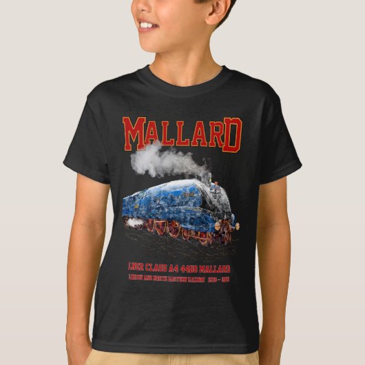 Class A4 Mallard - World Fastest Steam Locomotive Tシャツ (正面)