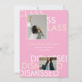 Class Dismissed 2026 Photo Minimal Graduation 招待状 (正面)