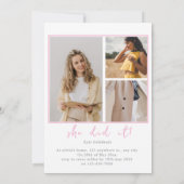 Class Dismissed 2026 Photo Minimal Graduation 招待状 (裏面)