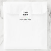 Class Hero Chalk Coffee Chaos Sticker ラウンドシール (バッグ)