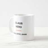Class Hero Chalk Coffee Chaos Tasse コーヒーマグカップ (正面左)