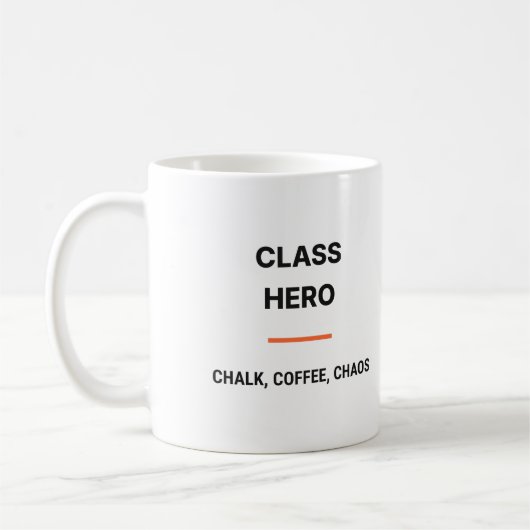 Class Hero Chalk Coffee Chaos Tasse コーヒーマグカップ (左)