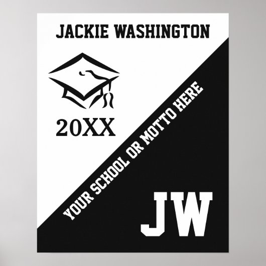 CLASS OF （任意の年）カスタム文字&カラーポスター ポスター (正面)